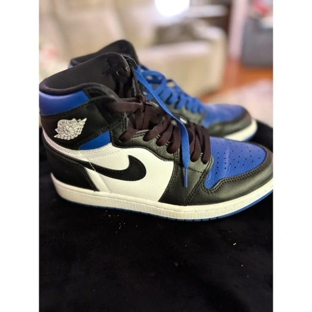Nike Air Jordan 1 Retro High OG Royal Toe Black White Blue 555088-041 Mens 8.5